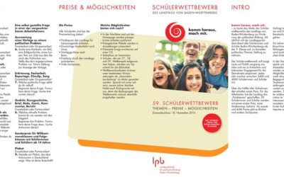 59. Schülerwettbewerb des Landtags zur Förderung der politischen Bildung