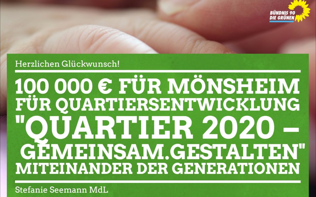 Mönsheim erhält 100 000 Euro für Quartiersentwicklung