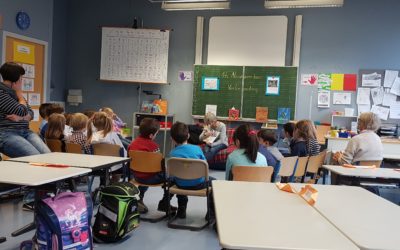 Mit dem Globus im Gepäck nach Afrika –  Vorlesetag in der Gemeinschaftsschule Mühlacker