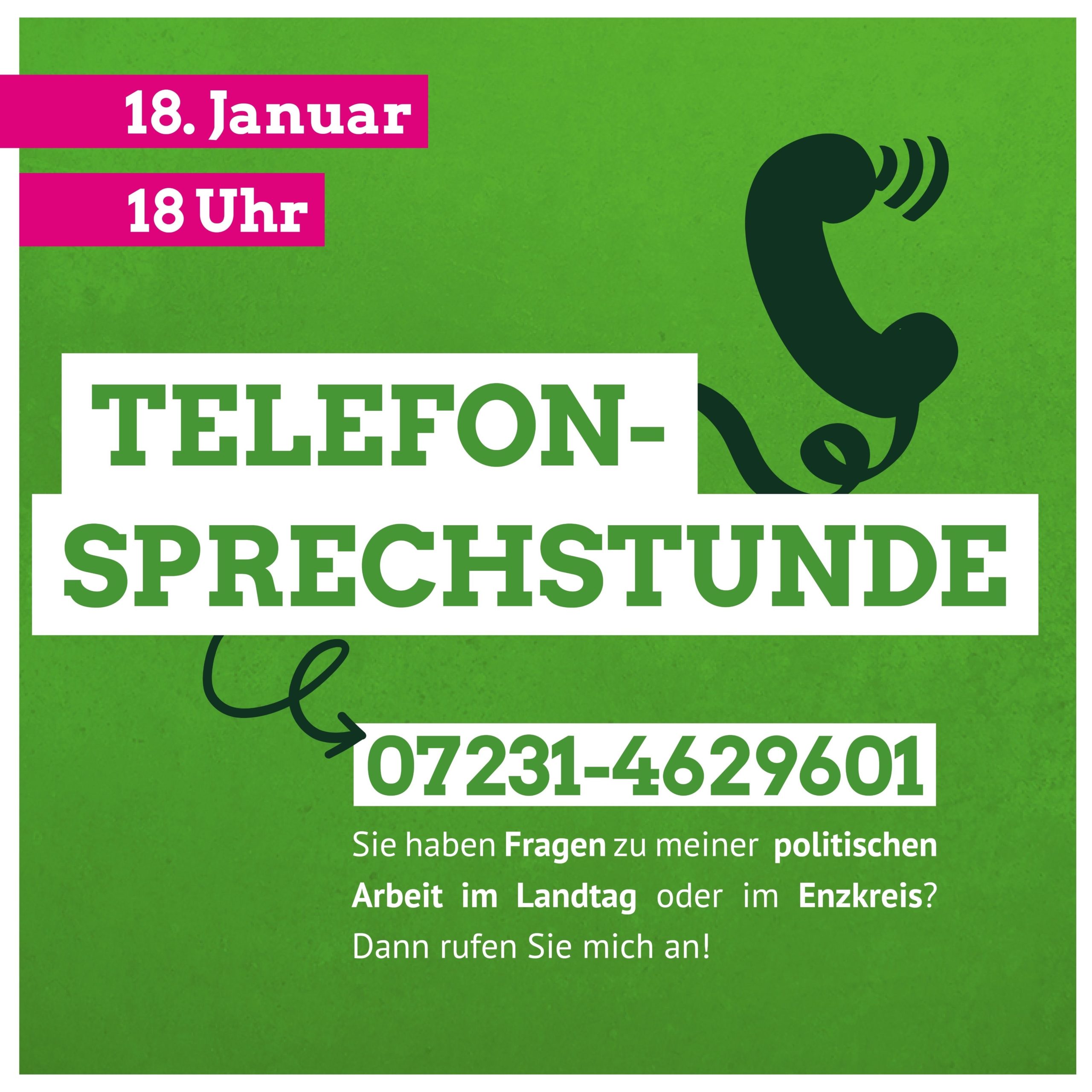 Telefonsprechstunde am 18 Januar 21