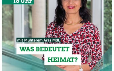 Stefanie Seemann diskutiert mit Muhterem Aras über den Begriff Heimat